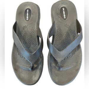 Okabashi Brown Rubber FlipFlops Med/7.5-8.5. Excellent‎